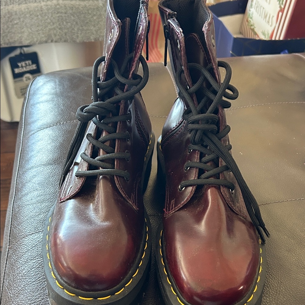 Dr. Martens Women’s platform Burgundy boots